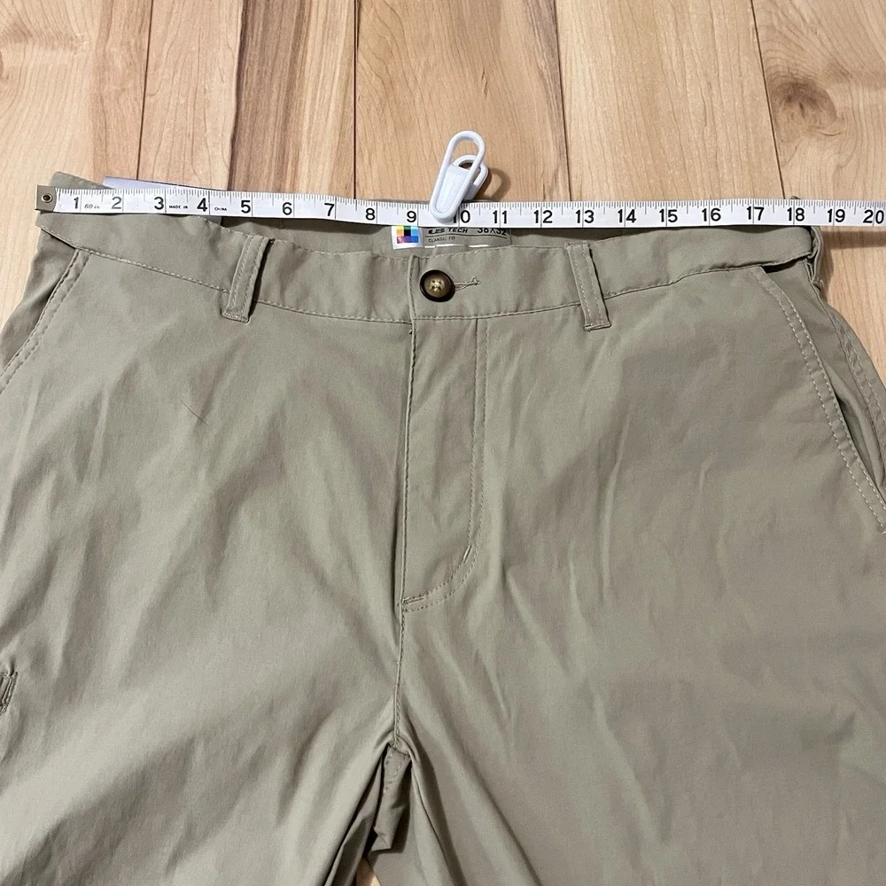 NWT UB TECH Men's Flex Waist Chino Pant Sz 36X32  Khaki Classic Fit Technical